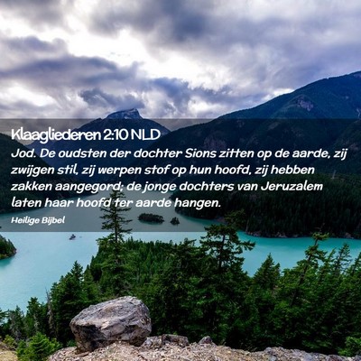 Picture 02 - Klaagliederen 2:10 NLD - Jod. De oudsten der dochter Sions zitten op de - Bible Verse Picture