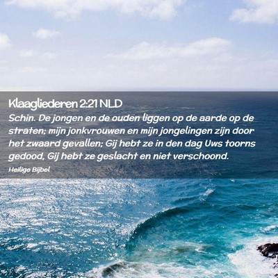 Picture 02 - Klaagliederen 2:21 NLD - Schin. De jongen en de ouden liggen op de aarde - Bible Verse Picture