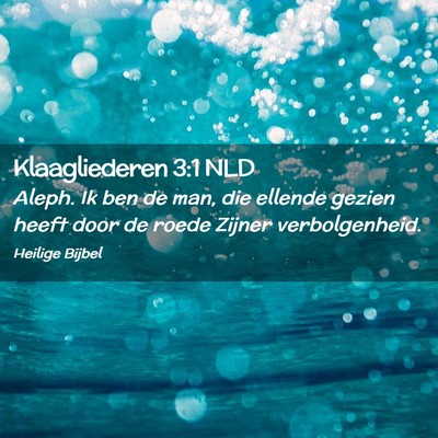 Picture 02 - Klaagliederen 3:1 NLD - Aleph. Ik ben de man, die ellende gezien heeft - Bible Verse Picture