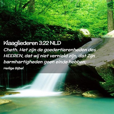 Picture 02 - Klaagliederen 3:22 NLD - Cheth. Het zijn de goedertierenheden des HEEREN, - Bible Verse Picture