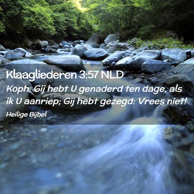 Picture 02 - Klaagliederen 3:57 NLD - Koph. Gij hebt U genaderd ten dage, als ik U - Bible Verse Picture