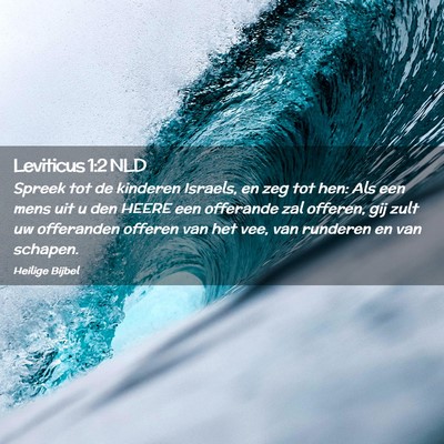 Picture 02 - Leviticus 1:2 NLD - Spreek tot de kinderen Israels, en zeg tot hen: - Bible Verse Picture