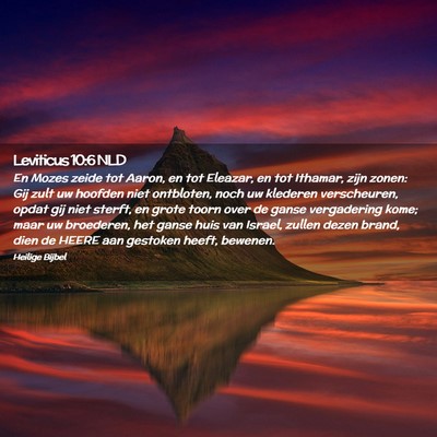 Picture 02 - Leviticus 10:6 NLD - En Mozes zeide tot Aaron, en tot Eleazar, en tot - Bible Verse Picture