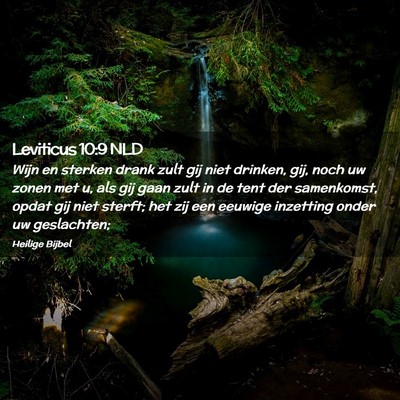 Picture 02 - Leviticus 10:9 NLD - Wijn en sterken drank zult gij niet drinken, gij, - Bible Verse Picture