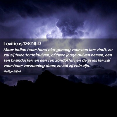 Picture 02 - Leviticus 12:8 NLD - Maar indien haar hand niet genoeg voor een lam - Bible Verse Picture