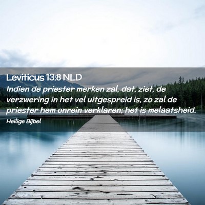 Picture 02 - Leviticus 13:8 NLD - Indien de priester merken zal, dat, ziet, de - Bible Verse Picture