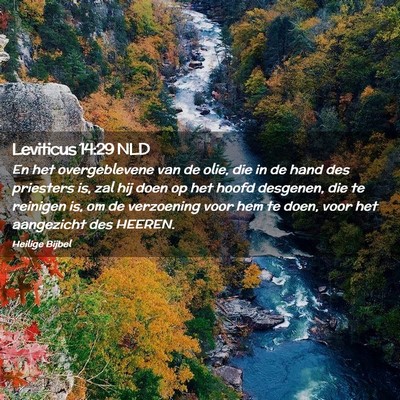 Picture 02 - Leviticus 14:29 NLD - En het overgeblevene van de olie, die in de hand - Bible Verse Picture