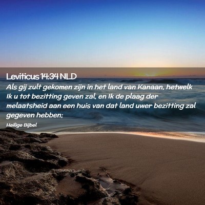 Picture 02 - Leviticus 14:34 NLD - Als gij zult gekomen zijn in het land van Kanaan, - Bible Verse Picture