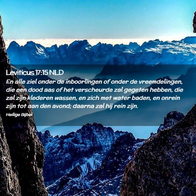 Picture 02 - Leviticus 17:15 NLD - En alle ziel onder de inboorlingen of onder de - Bible Verse Picture