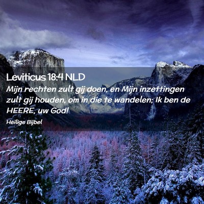 Picture 02 - Leviticus 18:4 NLD - Mijn rechten zult gij doen, en Mijn inzettingen - Bible Verse Picture