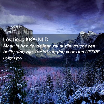 Picture 02 - Leviticus 19:24 NLD - Maar in het vierde jaar zal al zijn vrucht een - Bible Verse Picture