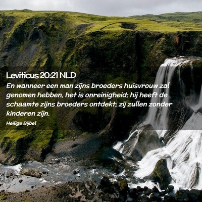 Picture 02 - Leviticus 20:21 NLD - En wanneer een man zijns broeders huisvrouw zal - Bible Verse Picture