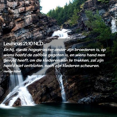 Picture 02 - Leviticus 21:10 NLD - En hij, die de hogepriester onder zijn broederen - Bible Verse Picture