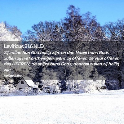Picture 02 - Leviticus 21:6 NLD - Zij zullen hun God heilig zijn, en den Naam huns - Bible Verse Picture