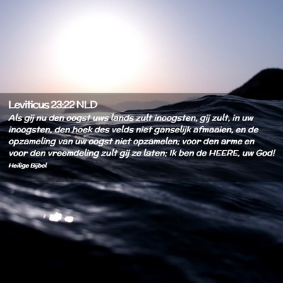 Picture 02 - Leviticus 23:22 NLD - Als gij nu den oogst uws lands zult inoogsten, - Bible Verse Picture