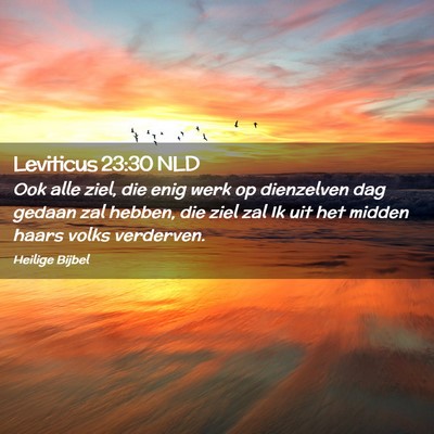 Picture 02 - Leviticus 23:30 NLD - Ook alle ziel, die enig werk op dienzelven dag - Bible Verse Picture