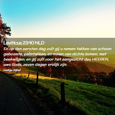 Picture 02 - Leviticus 23:40 NLD - En op den eersten dag zult gij u nemen takken van - Bible Verse Picture