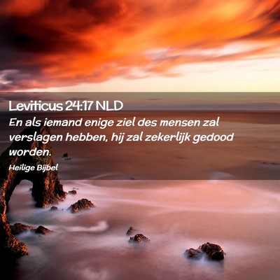 Picture 02 - Leviticus 24:17 NLD - En als iemand enige ziel des mensen zal verslagen - Bible Verse Picture
