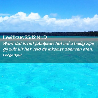 Picture 02 - Leviticus 25:12 NLD - Want dat is het jubeljaar; het zal u heilig zijn; - Bible Verse Picture