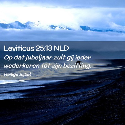 Picture 02 - Leviticus 25:13 NLD - Op dat jubeljaar zult gij ieder wederkeren tot - Bible Verse Picture