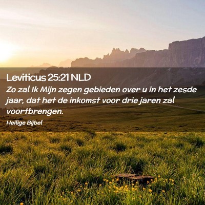 Picture 02 - Leviticus 25:21 NLD - Zo zal Ik Mijn zegen gebieden over u in het zesde - Bible Verse Picture