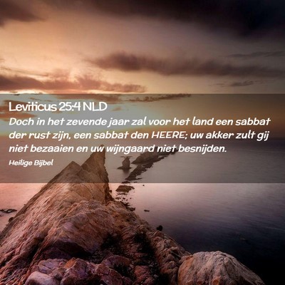 Picture 02 - Leviticus 25:4 NLD - Doch in het zevende jaar zal voor het land een - Bible Verse Picture