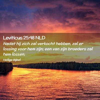 Picture 02 - Leviticus 25:48 NLD - Nadat hij zich zal verkocht hebben, zal er - Bible Verse Picture