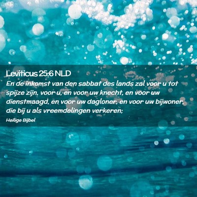 Picture 02 - Leviticus 25:6 NLD - En de inkomst van den sabbat des lands zal voor u - Bible Verse Picture