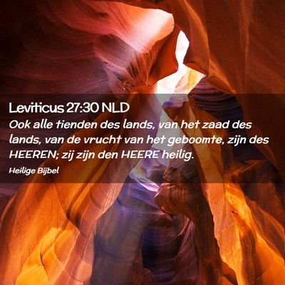Picture 02 - Leviticus 27:30 NLD - Ook alle tienden des lands, van het zaad des - Bible Verse Picture