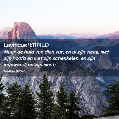 Picture 02 - Leviticus 4:11 NLD - Maar de huid van dien var, en al zijn vlees, met - Bible Verse Picture
