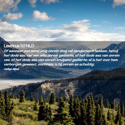 Picture 02 - Leviticus 5:2 NLD - Of wanneer een mens enig onrein ding zal - Bible Verse Picture