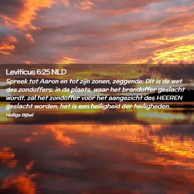 Picture 02 - Leviticus 6:25 NLD - Spreek tot Aaron en tot zijn zonen, zeggende: Dit - Bible Verse Picture