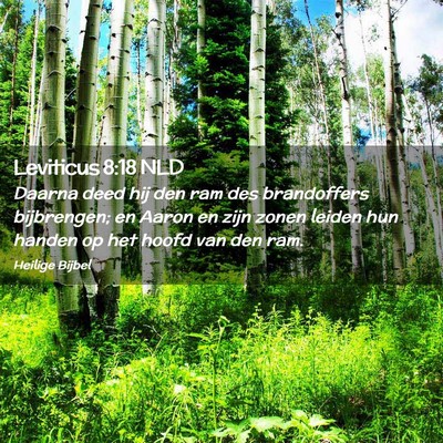 Picture 02 - Leviticus 8:18 NLD - Daarna deed hij den ram des brandoffers - Bible Verse Picture
