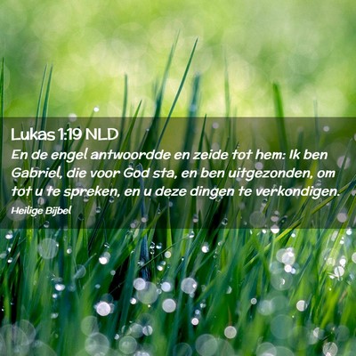 Picture 02 - Lukas 1:19 NLD - En de engel antwoordde en zeide tot hem: Ik ben - Bible Verse Picture
