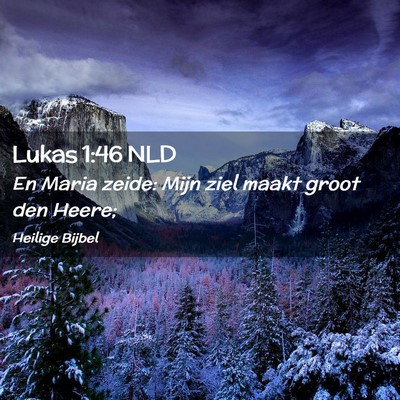 Picture 02 - Lukas 1:46 NLD - En Maria zeide: Mijn ziel maakt groot den - Bible Verse Picture