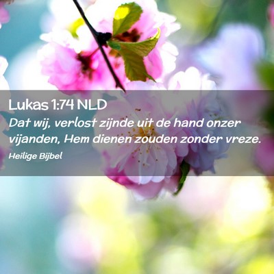 Picture 02 - Lukas 1:74 NLD - Dat wij, verlost zijnde uit de hand onzer - Bible Verse Picture