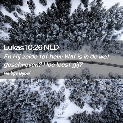 Picture 02 - Lukas 10:26 NLD - En Hij zeide tot hem: Wat is in de wet - Bible Verse Picture