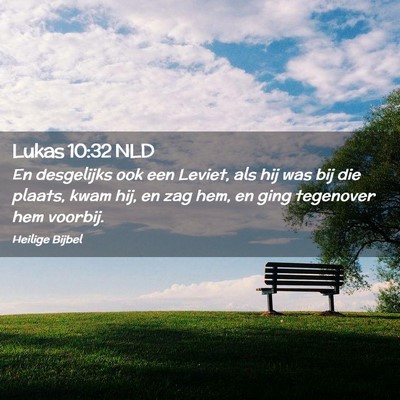Picture 02 - Lukas 10:32 NLD - En desgelijks ook een Leviet, als hij was bij die - Bible Verse Picture