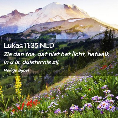Picture 02 - Lukas 11:35 NLD - Zie dan toe, dat niet het licht, hetwelk in u is, - Bible Verse Picture