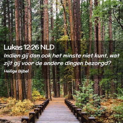 Picture 02 - Lukas 12:26 NLD - Indien gij dan ook het minste niet kunt, wat zijt - Bible Verse Picture