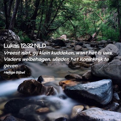 Picture 02 - Lukas 12:32 NLD - Vreest niet, gij klein kuddeken, want het is uws - Bible Verse Picture