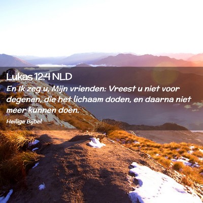 Picture 02 - Lukas 12:4 NLD - En Ik zeg u, Mijn vrienden: Vreest u niet voor - Bible Verse Picture
