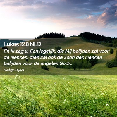 Picture 02 - Lukas 12:8 NLD - En Ik zeg u: Een iegelijk, die Mij belijden zal - Bible Verse Picture