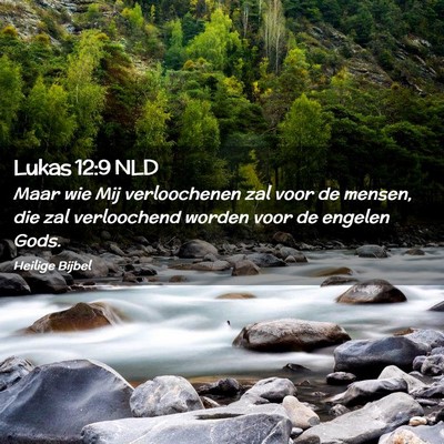 Picture 02 - Lukas 12:9 NLD - Maar wie Mij verloochenen zal voor de mensen, die - Bible Verse Picture