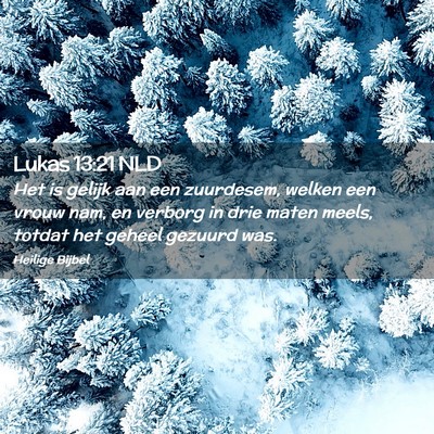 Picture 02 - Lukas 13:21 NLD - Het is gelijk aan een zuurdesem, welken een vrouw - Bible Verse Picture