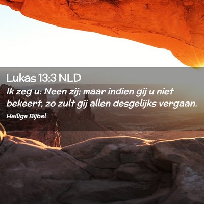 Picture 02 - Lukas 13:3 NLD - Ik zeg u: Neen zij; maar indien gij u niet - Bible Verse Picture