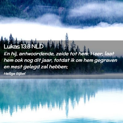Picture 02 - Lukas 13:8 NLD - En hij, antwoordende, zeide tot hem: Heer, laat - Bible Verse Picture
