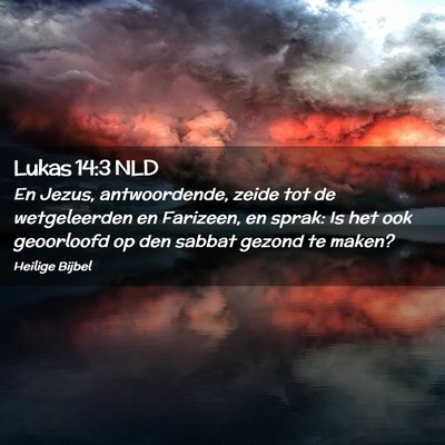 Picture 02 - Lukas 14:3 NLD - En Jezus, antwoordende, zeide tot de wetgeleerden - Bible Verse Picture