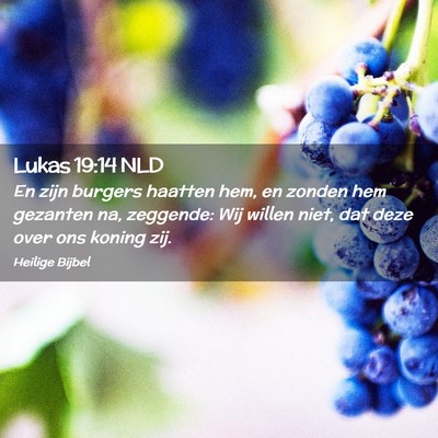 Picture 02 - Lukas 19:14 NLD - En zijn burgers haatten hem, en zonden hem - Bible Verse Picture