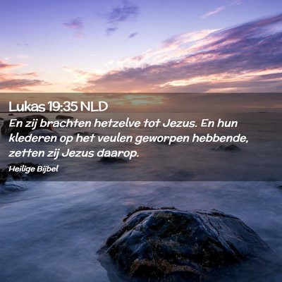 Picture 02 - Lukas 19:35 NLD - En zij brachten hetzelve tot Jezus. En hun - Bible Verse Picture